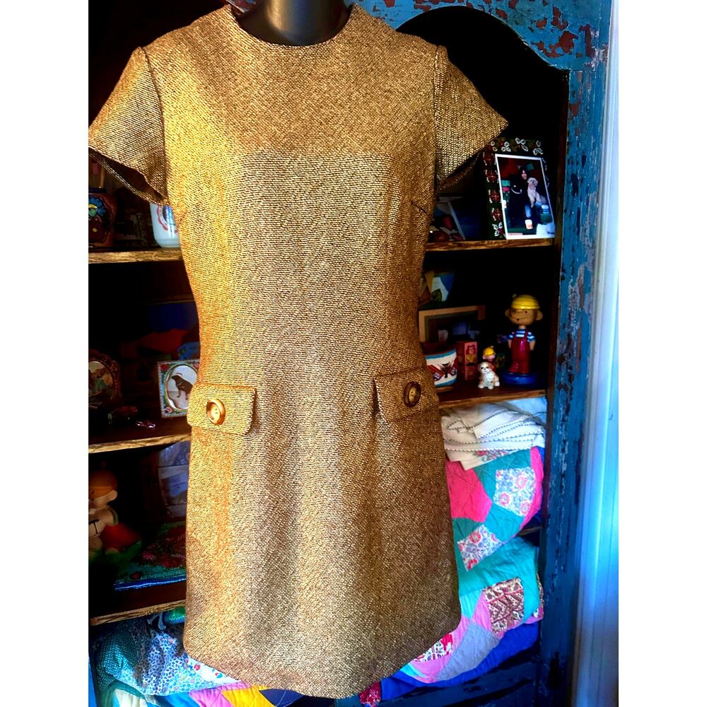 NWOT MICHAEL KORS COLLECTION ITALY $1495 LUXURY METALLIC LUREX TWEED DRESS